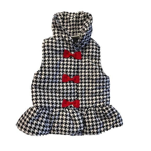 Lot of 3 Baby Girl 6-9M Assorted Brands Baby Clothes Quilted Vest, Pant, Top - Picture 2 of 11